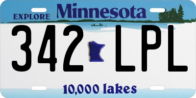 MN license plate 342LPL