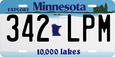 MN license plate 342LPM