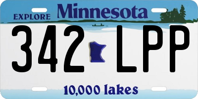 MN license plate 342LPP