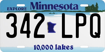MN license plate 342LPQ