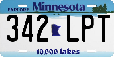 MN license plate 342LPT