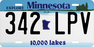 MN license plate 342LPV