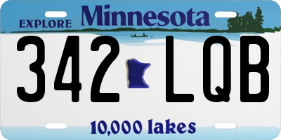 MN license plate 342LQB