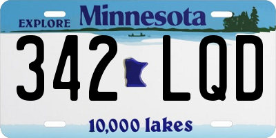 MN license plate 342LQD