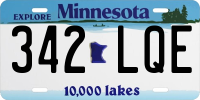 MN license plate 342LQE