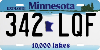 MN license plate 342LQF