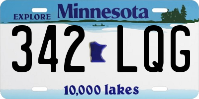 MN license plate 342LQG
