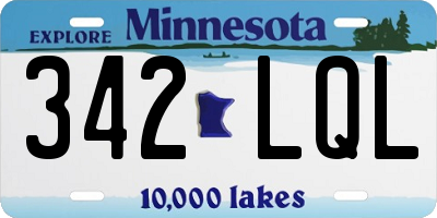 MN license plate 342LQL