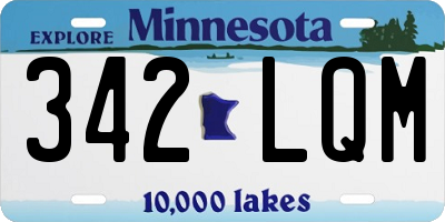 MN license plate 342LQM