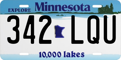 MN license plate 342LQU