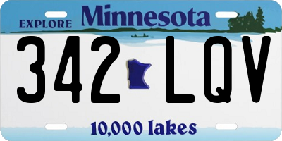 MN license plate 342LQV