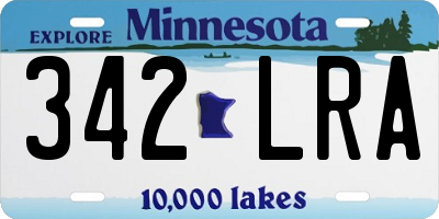 MN license plate 342LRA