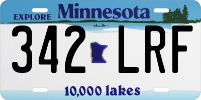 MN license plate 342LRF