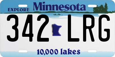 MN license plate 342LRG