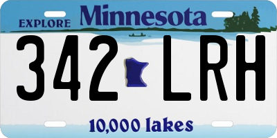 MN license plate 342LRH