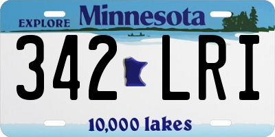 MN license plate 342LRI