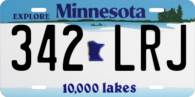 MN license plate 342LRJ
