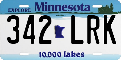 MN license plate 342LRK