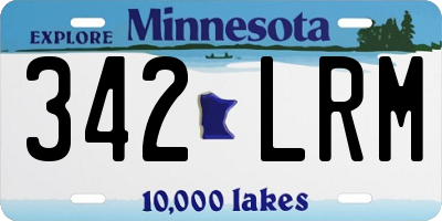 MN license plate 342LRM