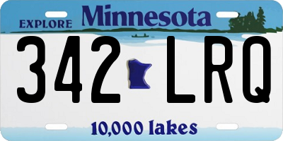 MN license plate 342LRQ