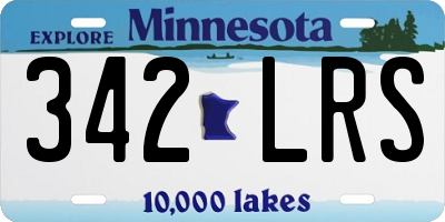 MN license plate 342LRS