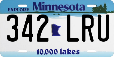 MN license plate 342LRU