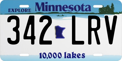 MN license plate 342LRV
