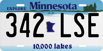 MN license plate 342LSE