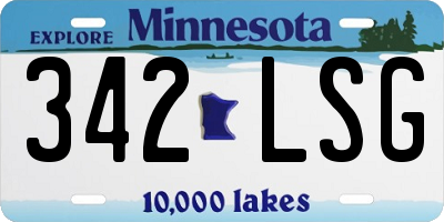 MN license plate 342LSG