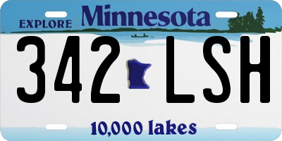 MN license plate 342LSH