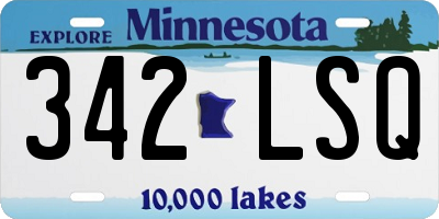 MN license plate 342LSQ