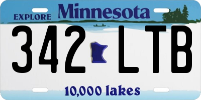 MN license plate 342LTB