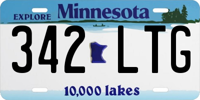 MN license plate 342LTG