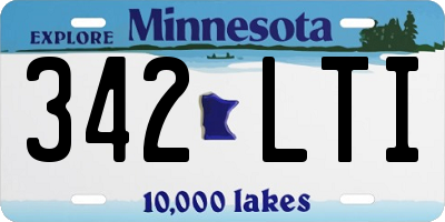 MN license plate 342LTI