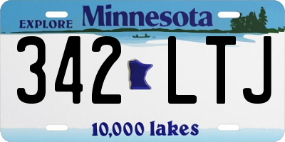 MN license plate 342LTJ