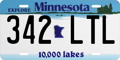 MN license plate 342LTL