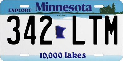 MN license plate 342LTM