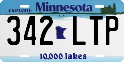 MN license plate 342LTP