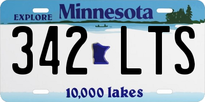 MN license plate 342LTS