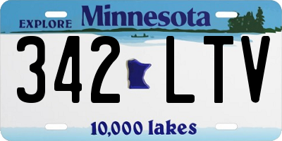 MN license plate 342LTV