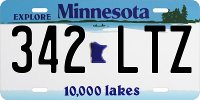 MN license plate 342LTZ