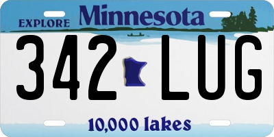 MN license plate 342LUG