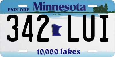 MN license plate 342LUI