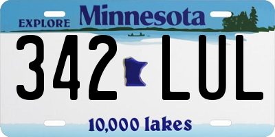 MN license plate 342LUL