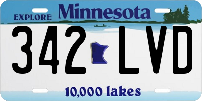 MN license plate 342LVD