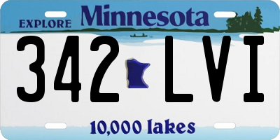 MN license plate 342LVI