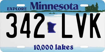MN license plate 342LVK
