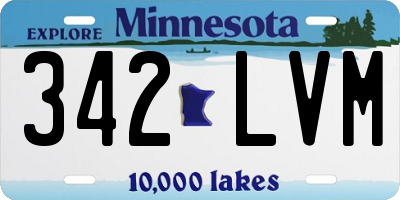 MN license plate 342LVM
