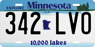 MN license plate 342LVO