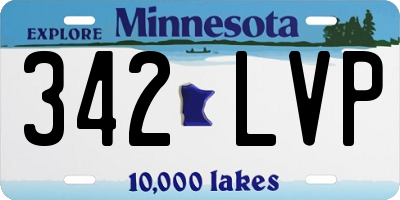 MN license plate 342LVP